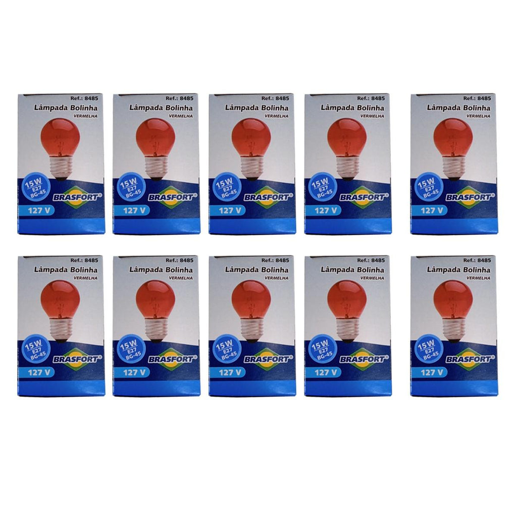 Kit 10 Lampada Bolinha Decorativa Colorida Abajur Festa 15WX127V Mini Bulbo Lust