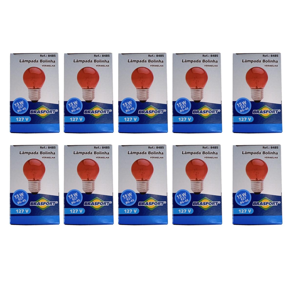 Kit 10 Lampada Bolinha Decorativa Colorida Abajur Festa 15WX127V Mini Bulbo Lust
