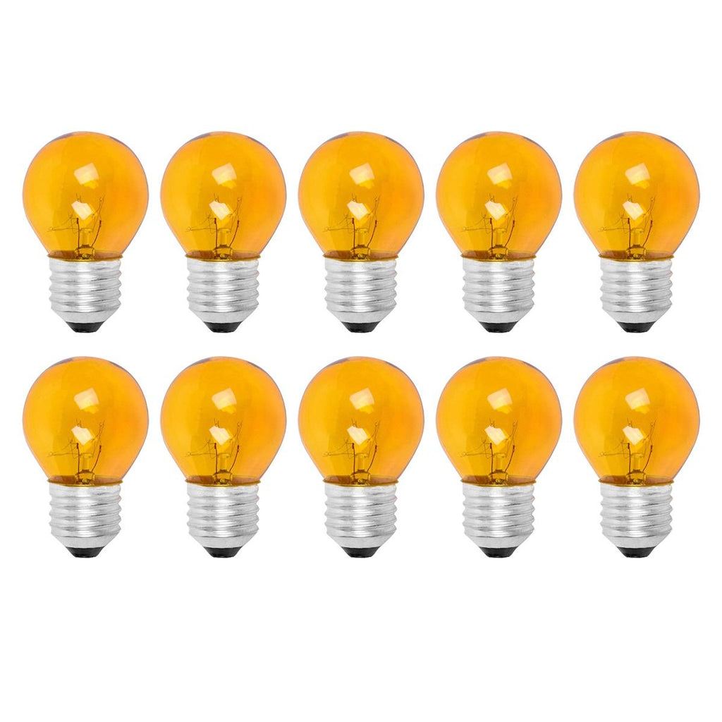 Kit 10 Lampada Bolinha Decorativa Colorida Abajur Festa 15WX127V Mini Bulbo Lust